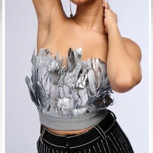 Feather Tube Top